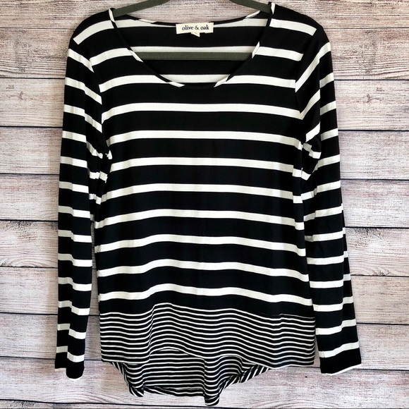 Olive & Oak Tops - Olive & Oak striped top